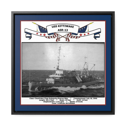 USS Kittiwake ASR-13 Navy Floating Frame Photo Front View