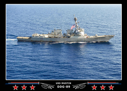 USS Mustin DDG-89 Canvas Photo Print