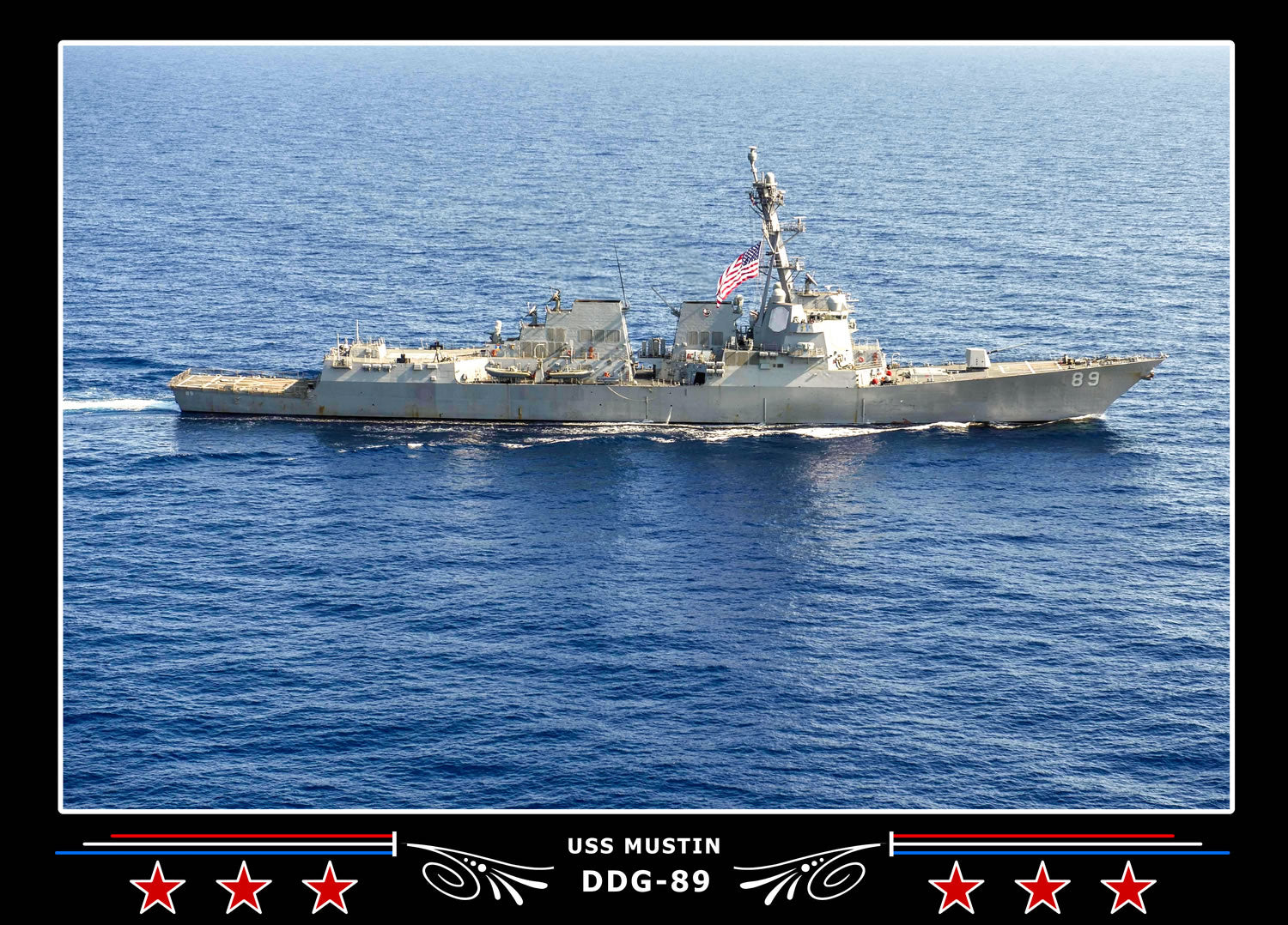 USS Mustin DDG-89 Canvas Photo Print