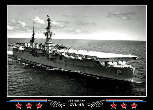 USS Saipan CVL-48 Canvas Photo Print