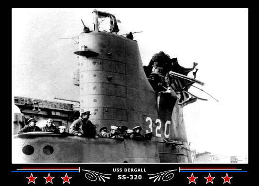 USS Bergall SS-320 Canvas Photo Print