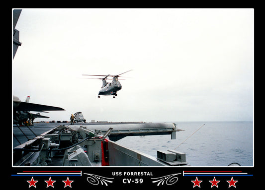USS Forrestal CV-59 Canvas Photo Print