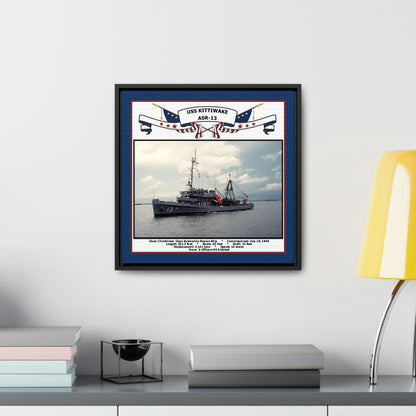 USS Kittiwake ASR-13 Navy Floating Frame Photo Desk View