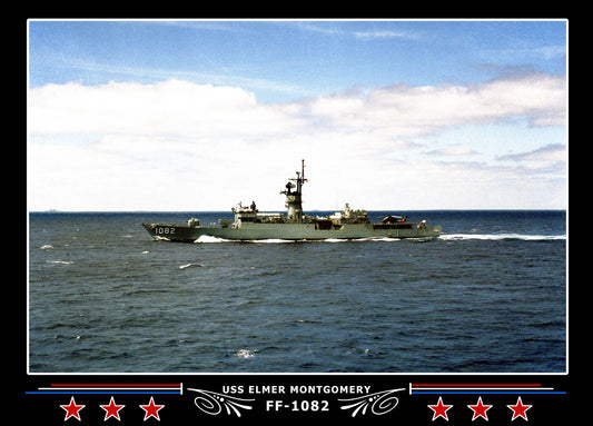 USS Elmer Montgomery FF-1082 Canvas Photo Print