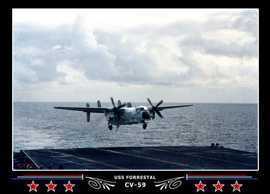 USS Forrestal CV-59 Canvas Photo Print