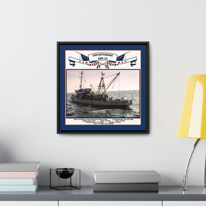 USS Kittiwake ASR-13 Navy Floating Frame Photo Desk View