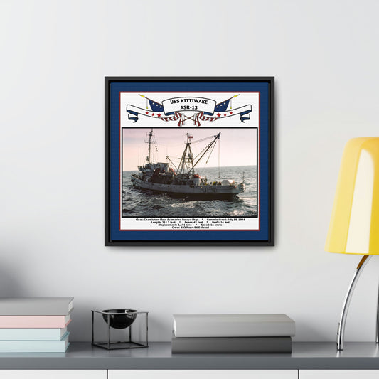 USS Kittiwake ASR-13 Navy Floating Frame Photo Desk View