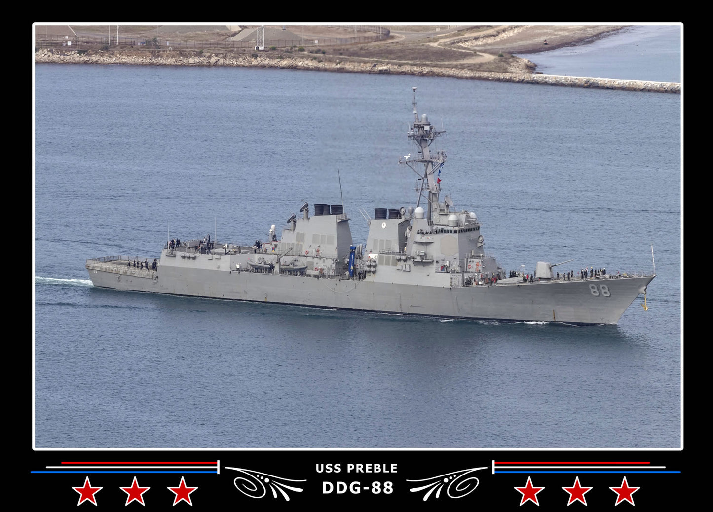 USS Preble DDG-88 Canvas Photo Print