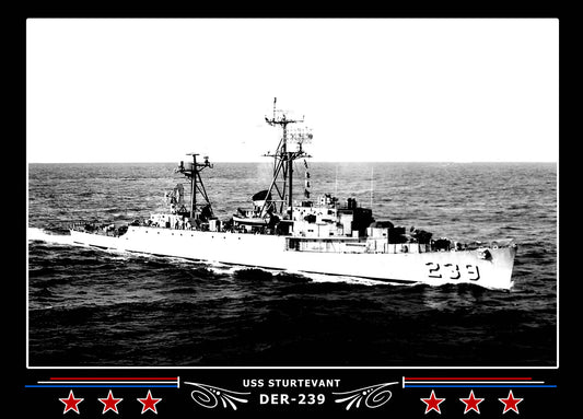 USS Sturtevant DER-239 Canvas Photo Print