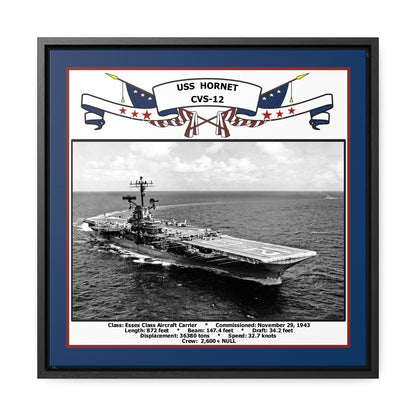 USS Hornet CVS-12 Navy Floating Frame Photo Front View