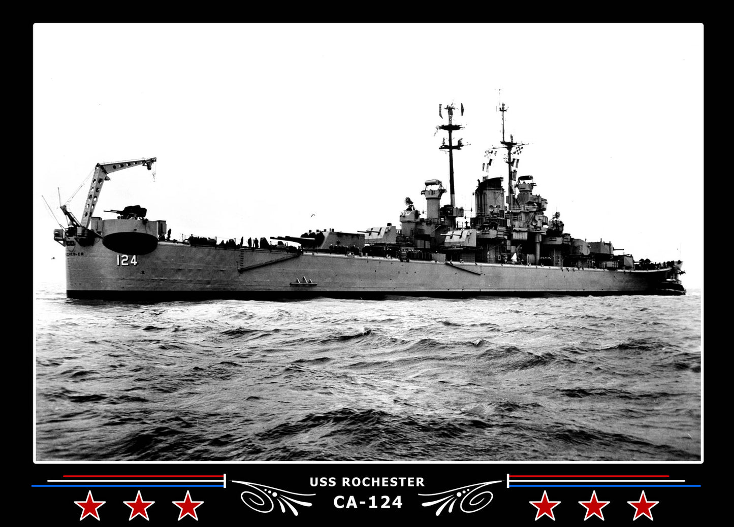 USS Rochester CA-124 Canvas Photo Print