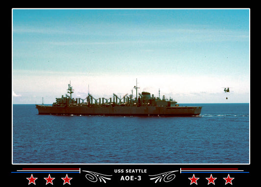 USS Seattle AOE-3 Canvas Photo Print