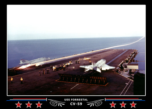 USS Forrestal CV-59 Canvas Photo Print