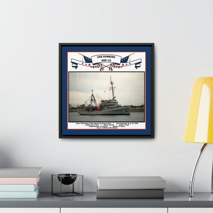 USS Sunbird ASR-15 Navy Floating Frame Photo Desk View