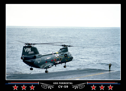 USS Forrestal CV-59 Canvas Photo Print