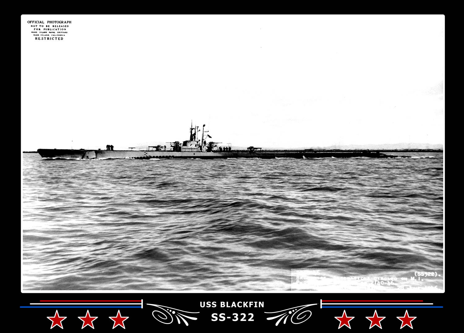 USS Blackfin SS-322 Canvas Photo Print