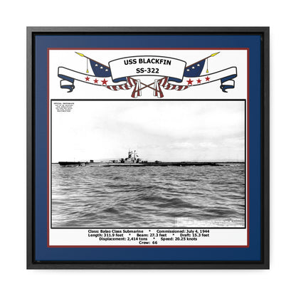 USS Blackfin SS-322 Navy Floating Frame Photo Front View