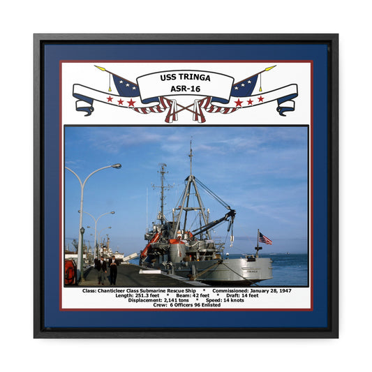 USS Tringa ASR-16 Navy Floating Frame Photo Front View