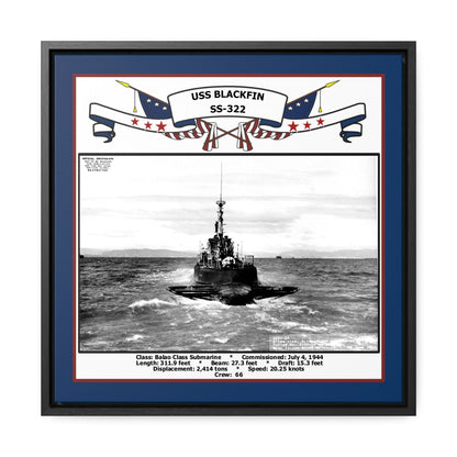 USS Blackfin SS-322 Navy Floating Frame Photo Front View
