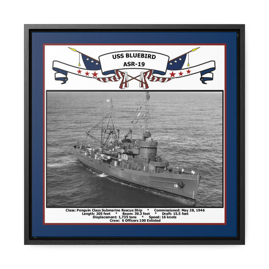 USS Bluebird ASR-19 Navy Floating Frame Photo Front View
