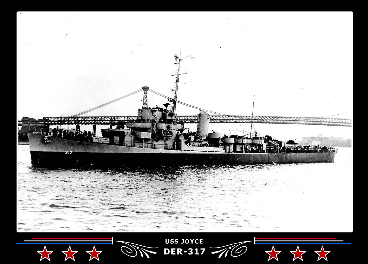 USS Joyce DER-317 Canvas Photo Print