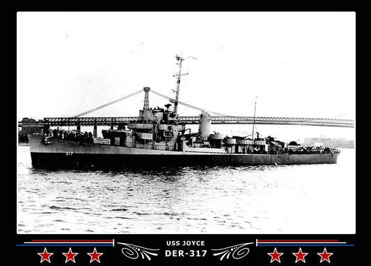 USS Joyce DER-317 Canvas Photo Print