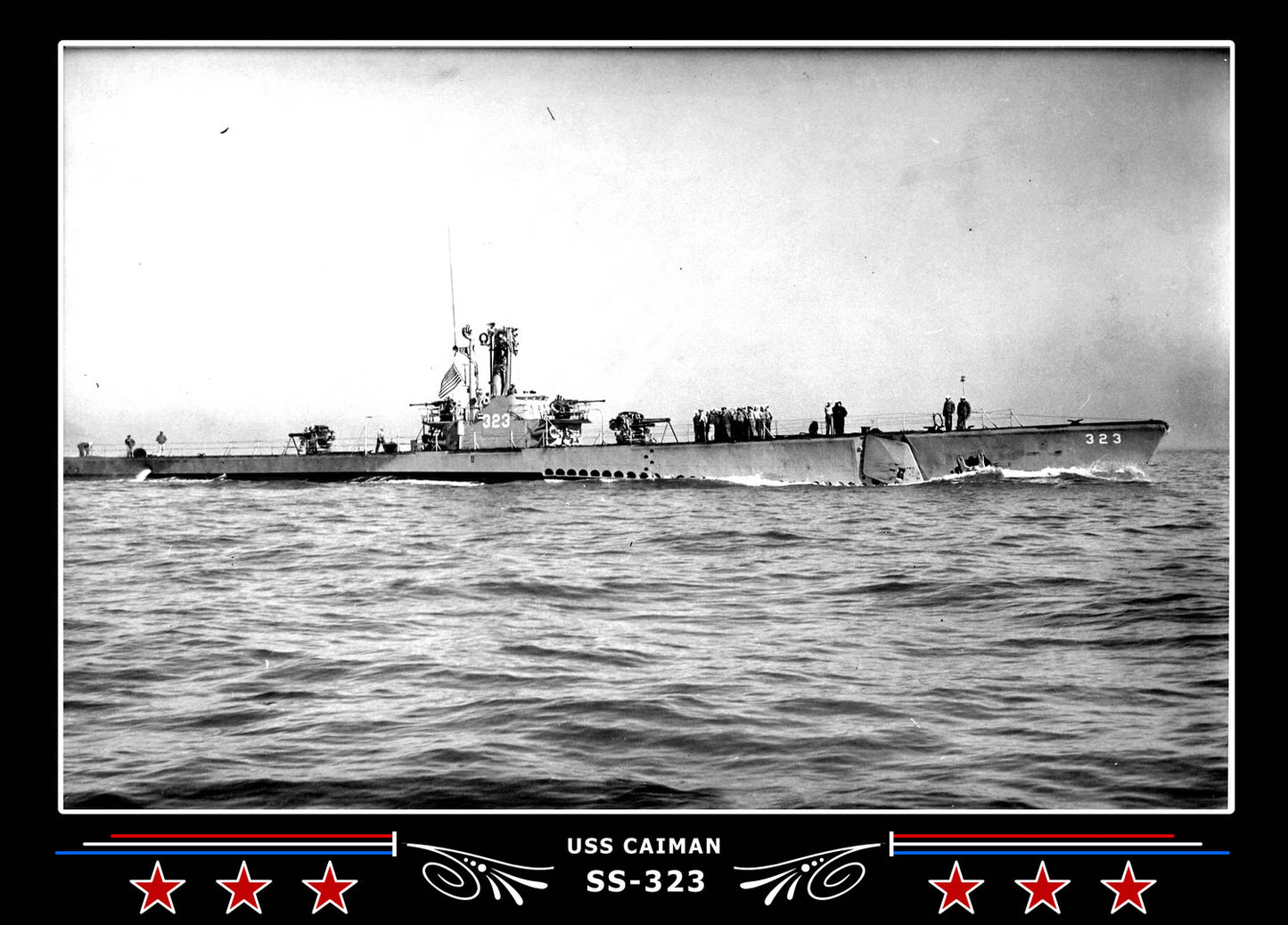 USS Caiman SS-323 Canvas Photo Print