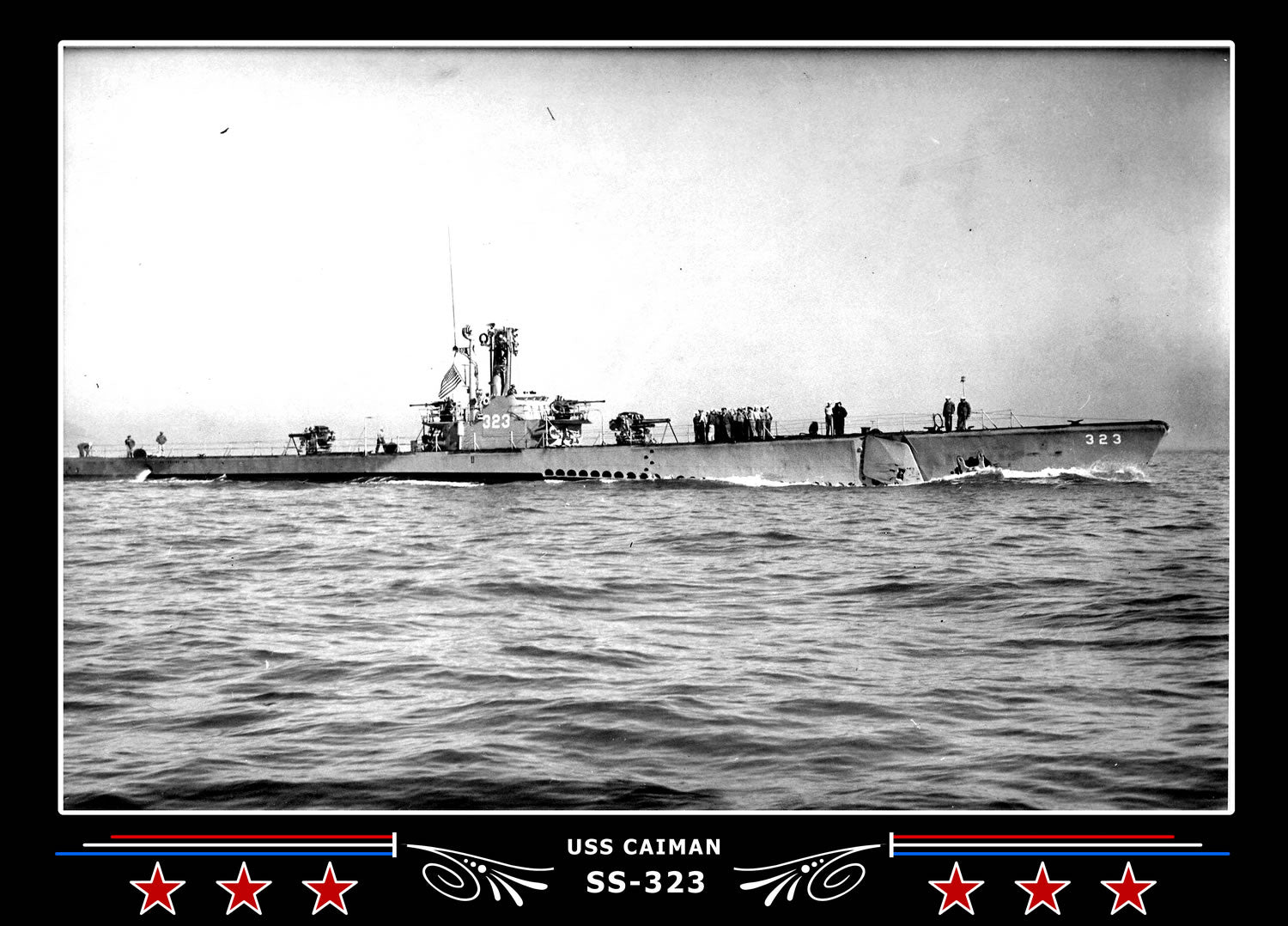 USS Caiman SS-323 Canvas Photo Print