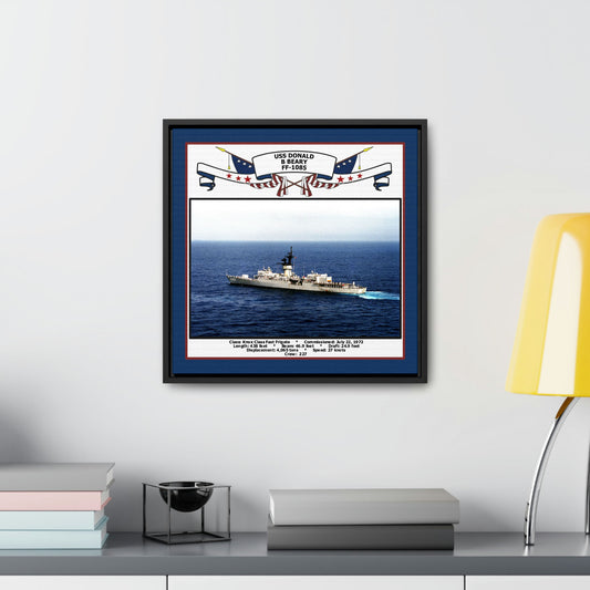 USS Donald B Beary FF-1085 Navy Floating Frame Photo Desk View