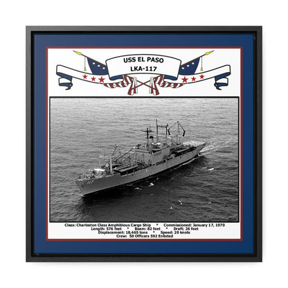 USS El Paso LKA-117 Navy Floating Frame Photo Front View