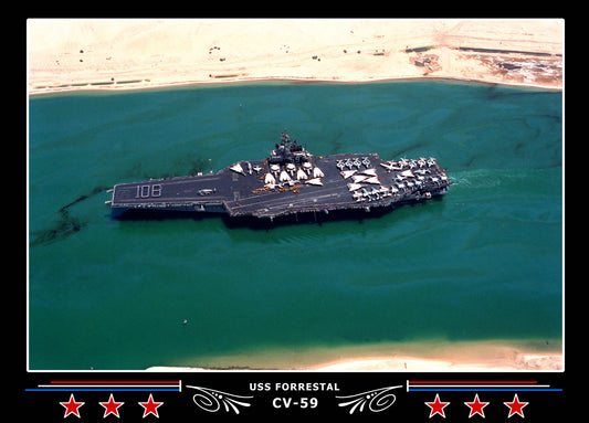 USS Forrestal CV-59 Canvas Photo Print