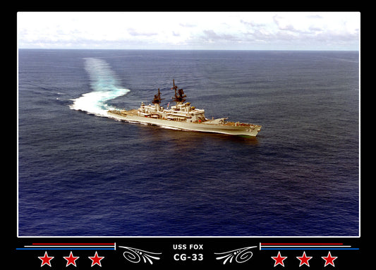 USS Fox CG-33 Canvas Photo Print