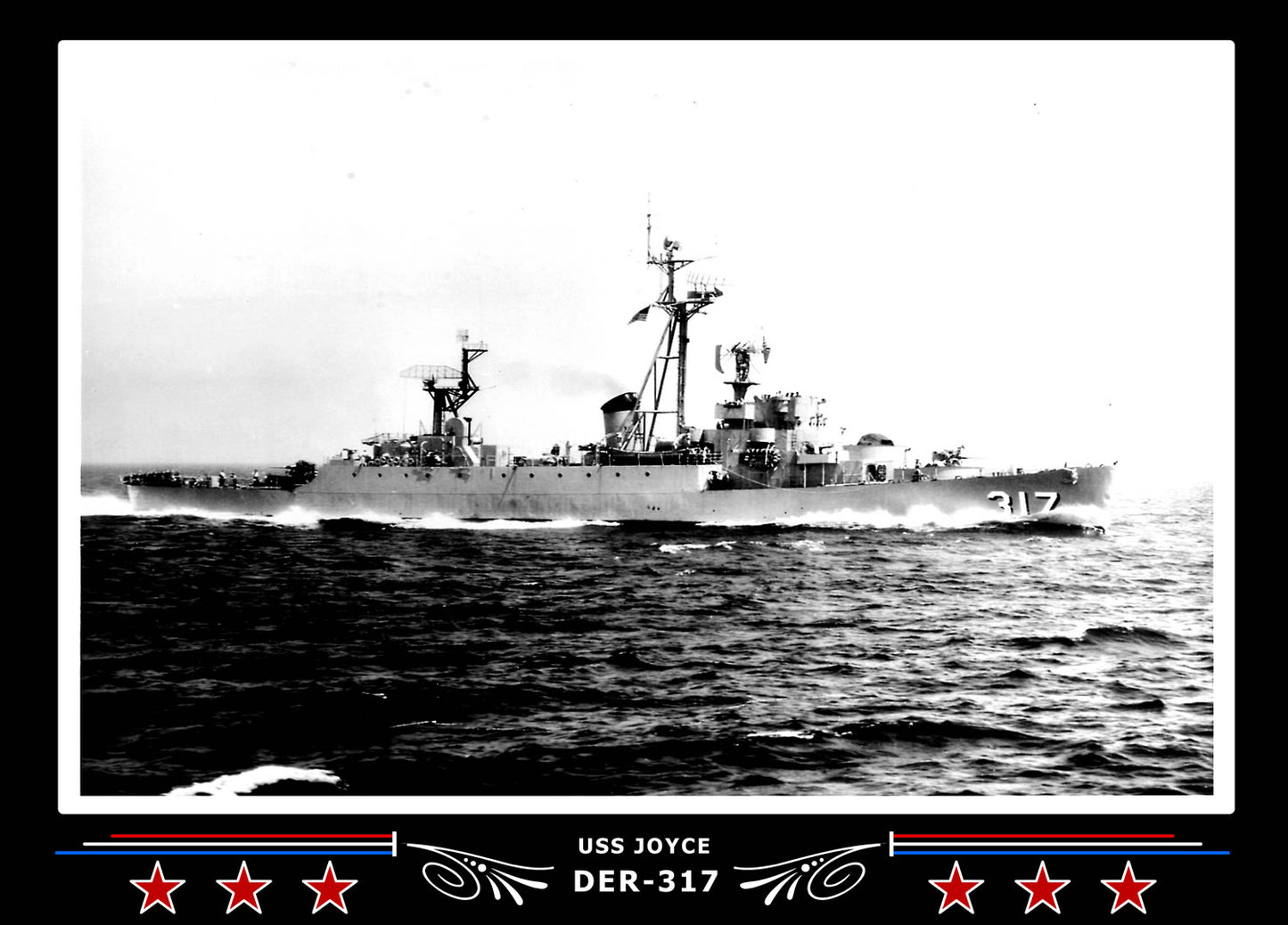 USS Joyce DER-317 Canvas Photo Print