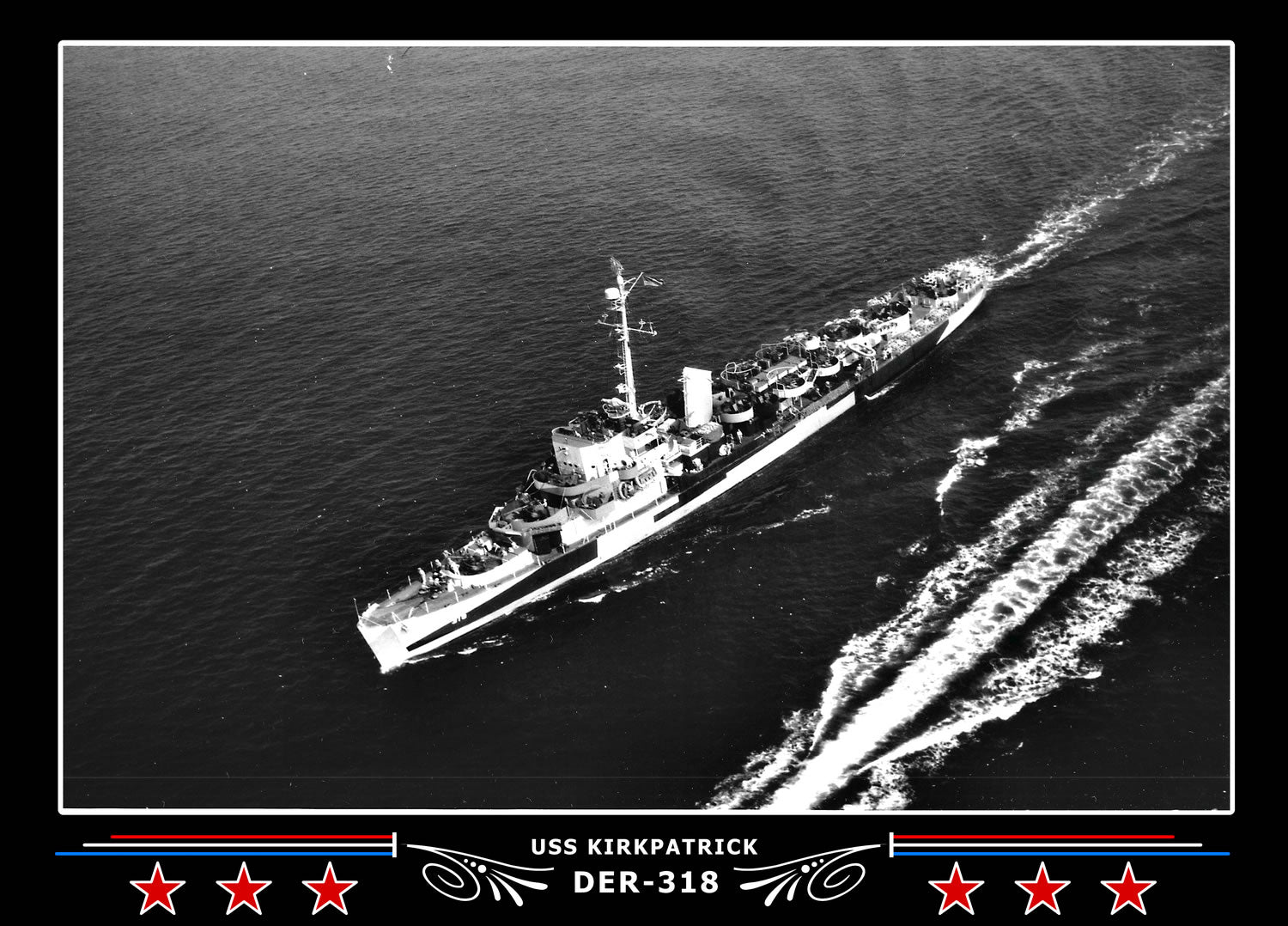 USS Kirkpatrick DER-318 Canvas Photo Print