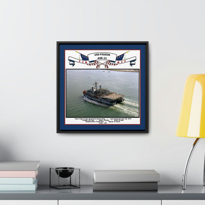 USS Pigeon ASR-21 Navy Floating Frame Photo Desk View