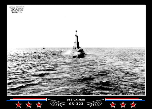 USS Caiman SS-323 Canvas Photo Print