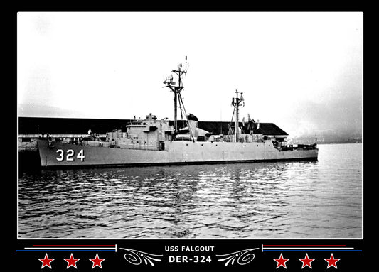 USS Falgout DER-324 Canvas Photo Print
