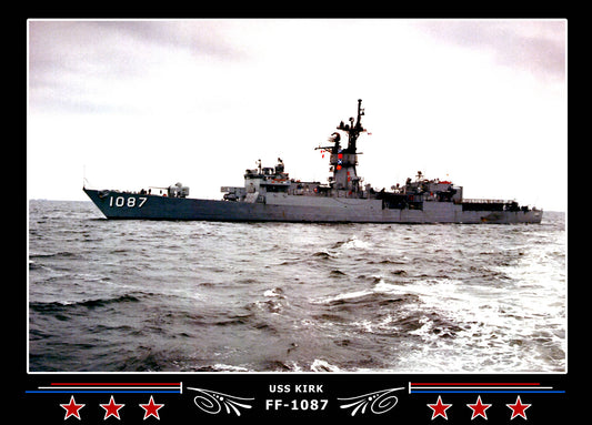USS Kirk FF-1087 Canvas Photo Print