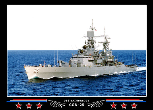USS Bainbridge CGN-25 Canvas Photo Print