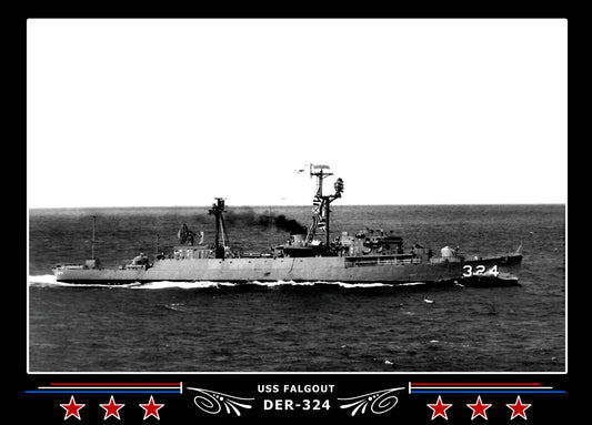 USS Falgout DER-324 Canvas Photo Print