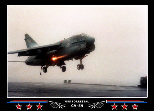 USS Forrestal CV-59 Canvas Photo Print