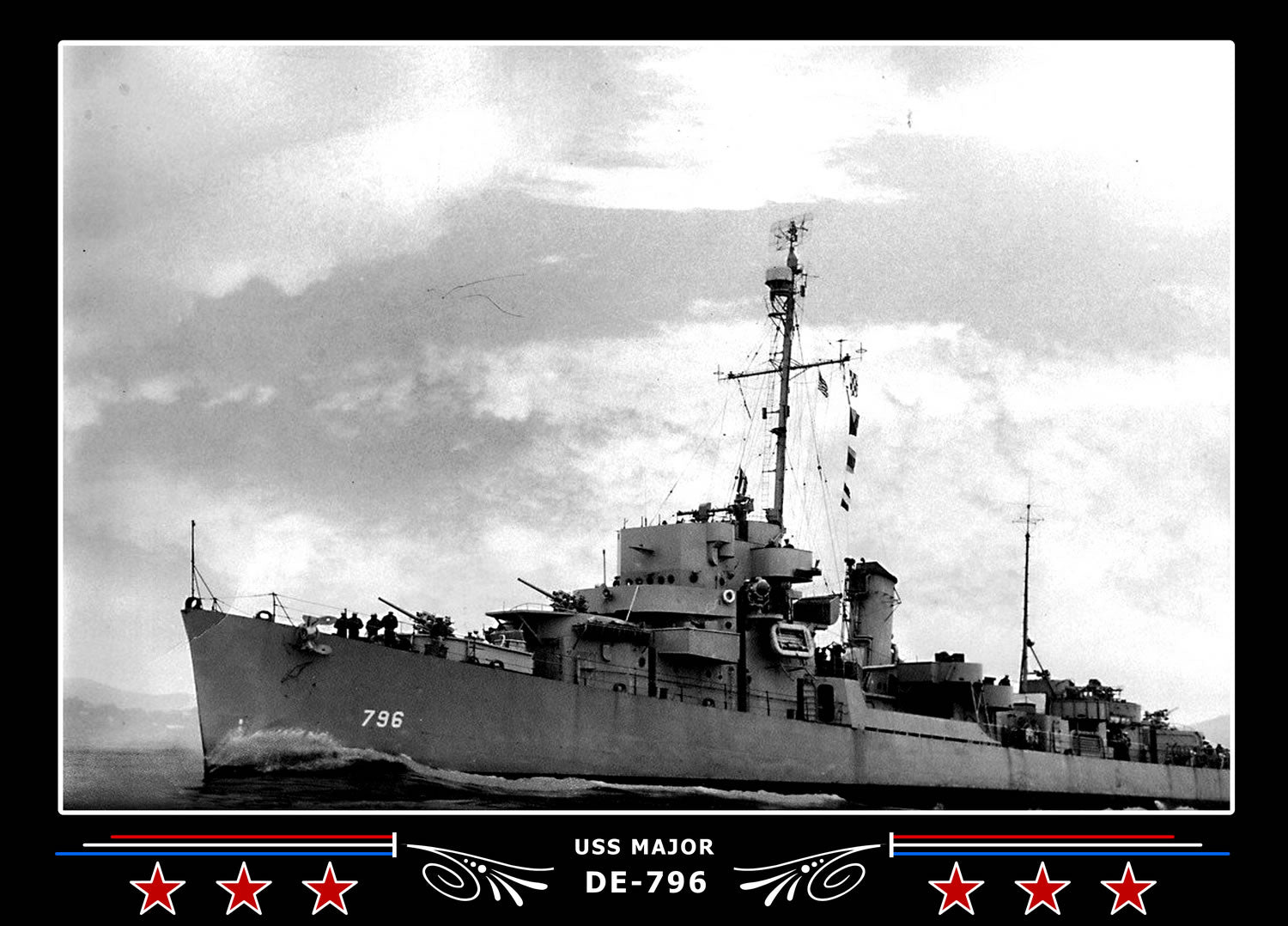 USS Major DE-796 Canvas Photo Print