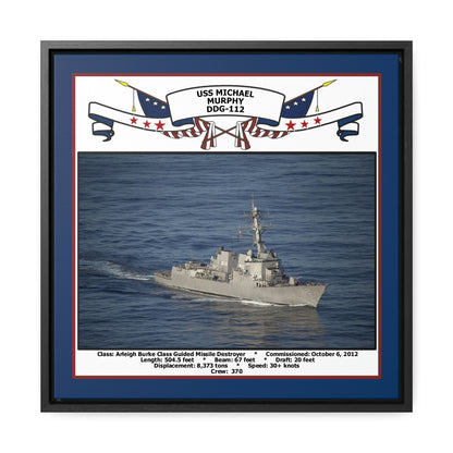 USS Michael Murphy DDG-112 Navy Floating Frame Photo Front View