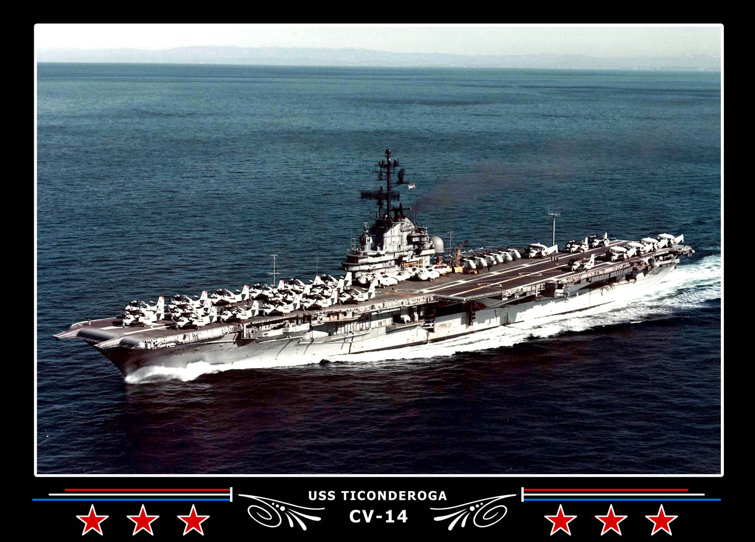 USS Ticonderoga CV-14 Canvas Photo Print