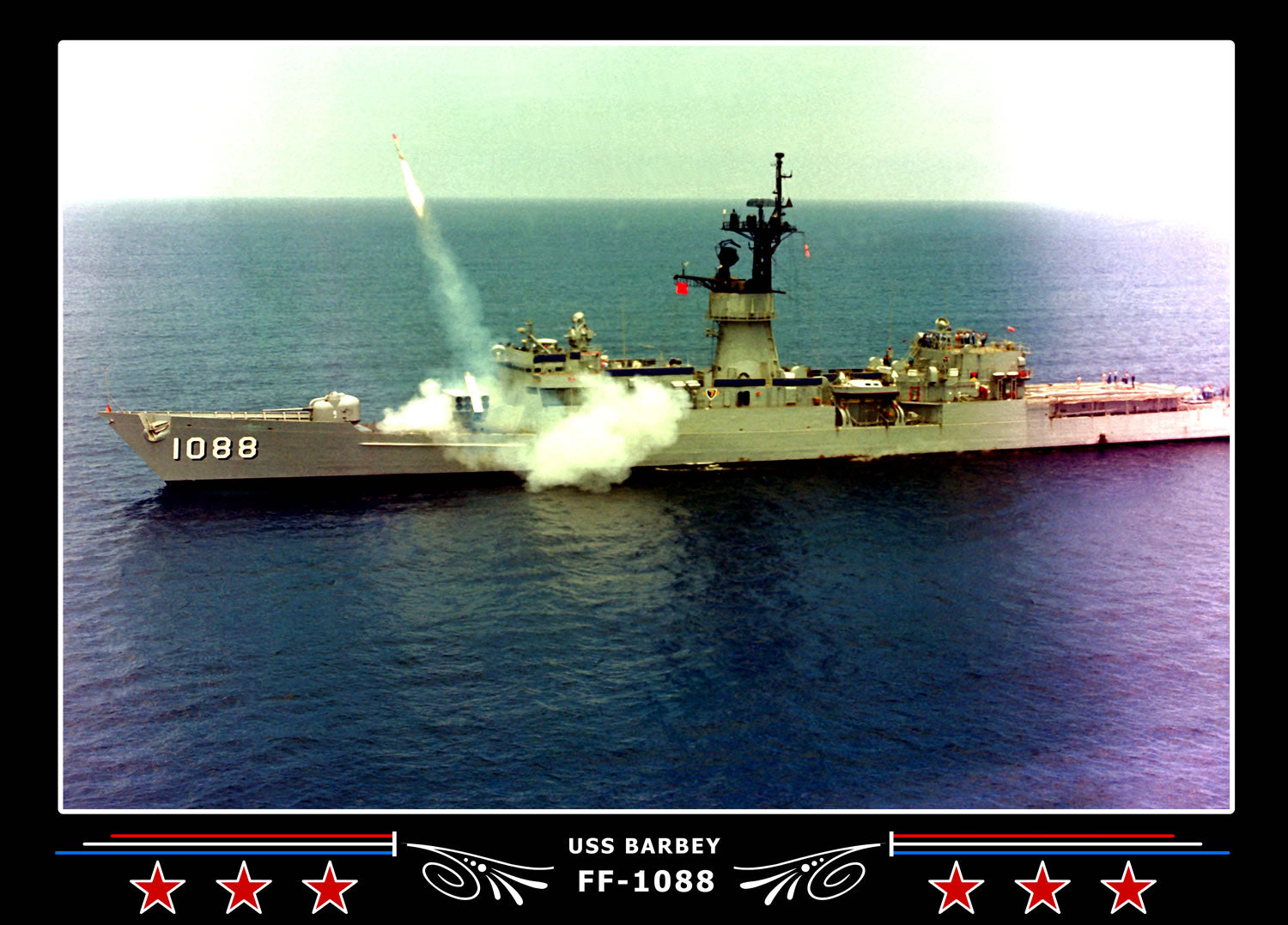 USS Barbey FF-1088 Canvas Photo Print