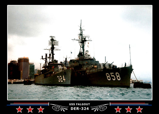 USS Falgout DER-324 Canvas Photo Print