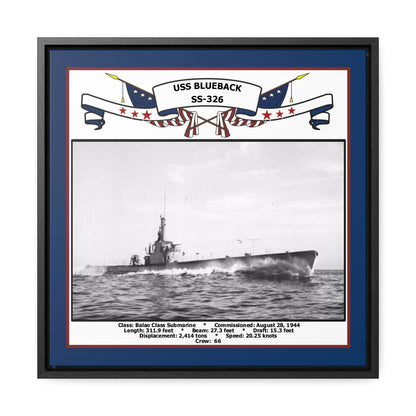 USS Blueback SS-326 Navy Floating Frame Photo Front View