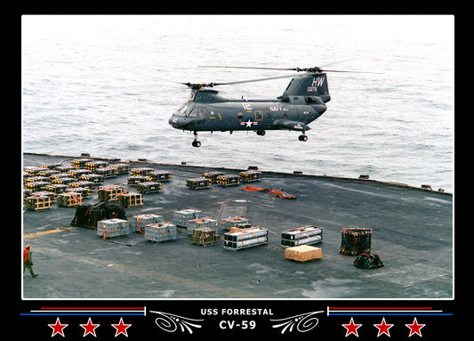 USS Forrestal CV-59 Canvas Photo Print
