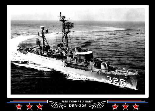 USS Thomas J Gary DER-326 Canvas Photo Print