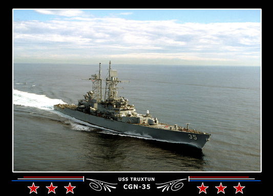 USS Truxtun CGN-35 Canvas Photo Print